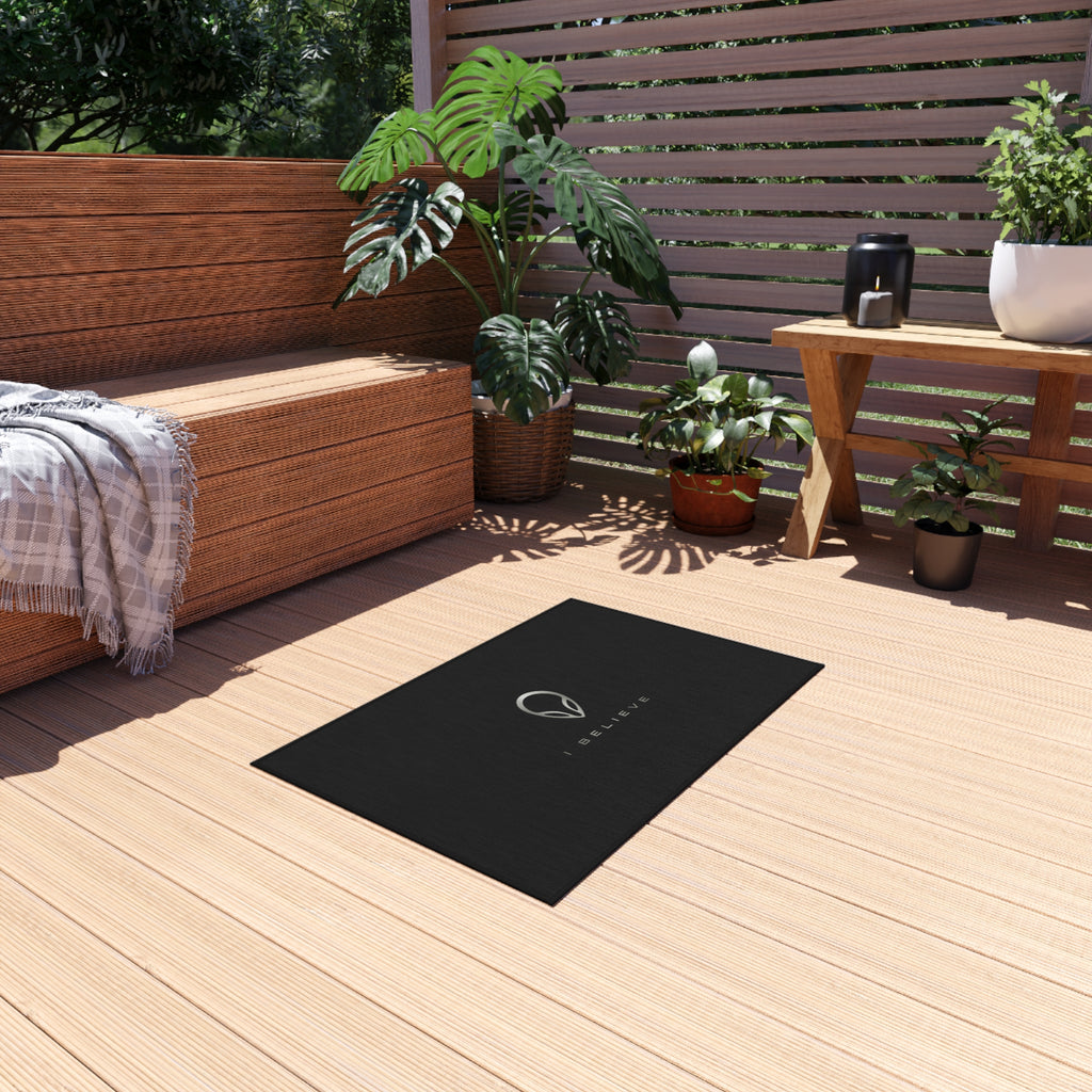 Outdoor Rug — I Believe Alien Logo Doormat