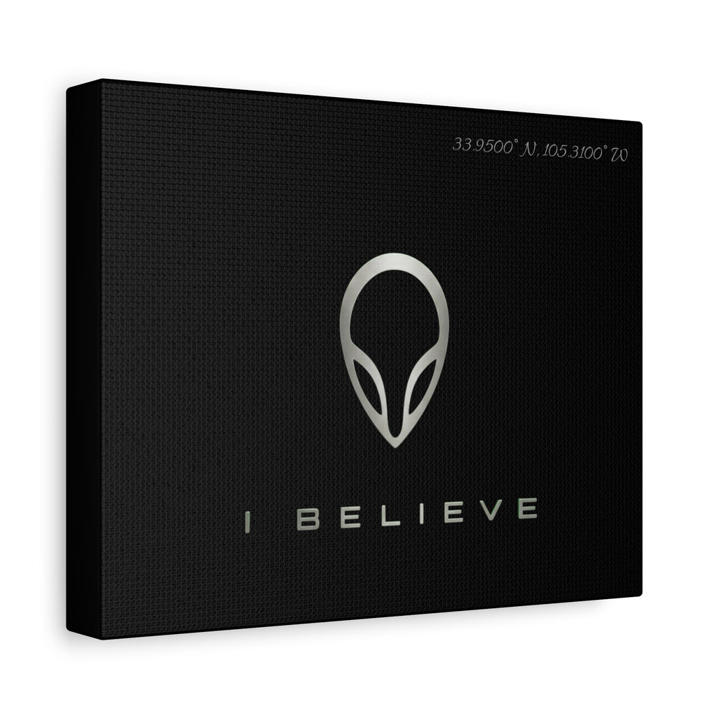 I BELIEVE MATTE BLACK CANVASS PRINT