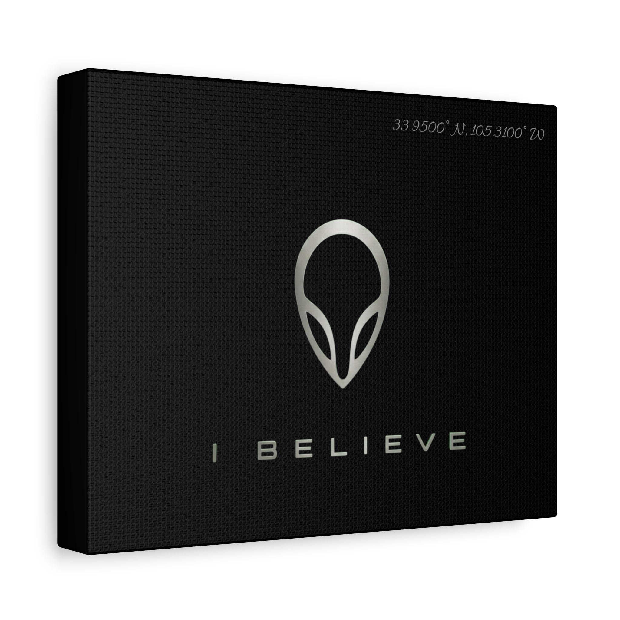 I BELIEVE MATTE BLACK CANVASS PRINT