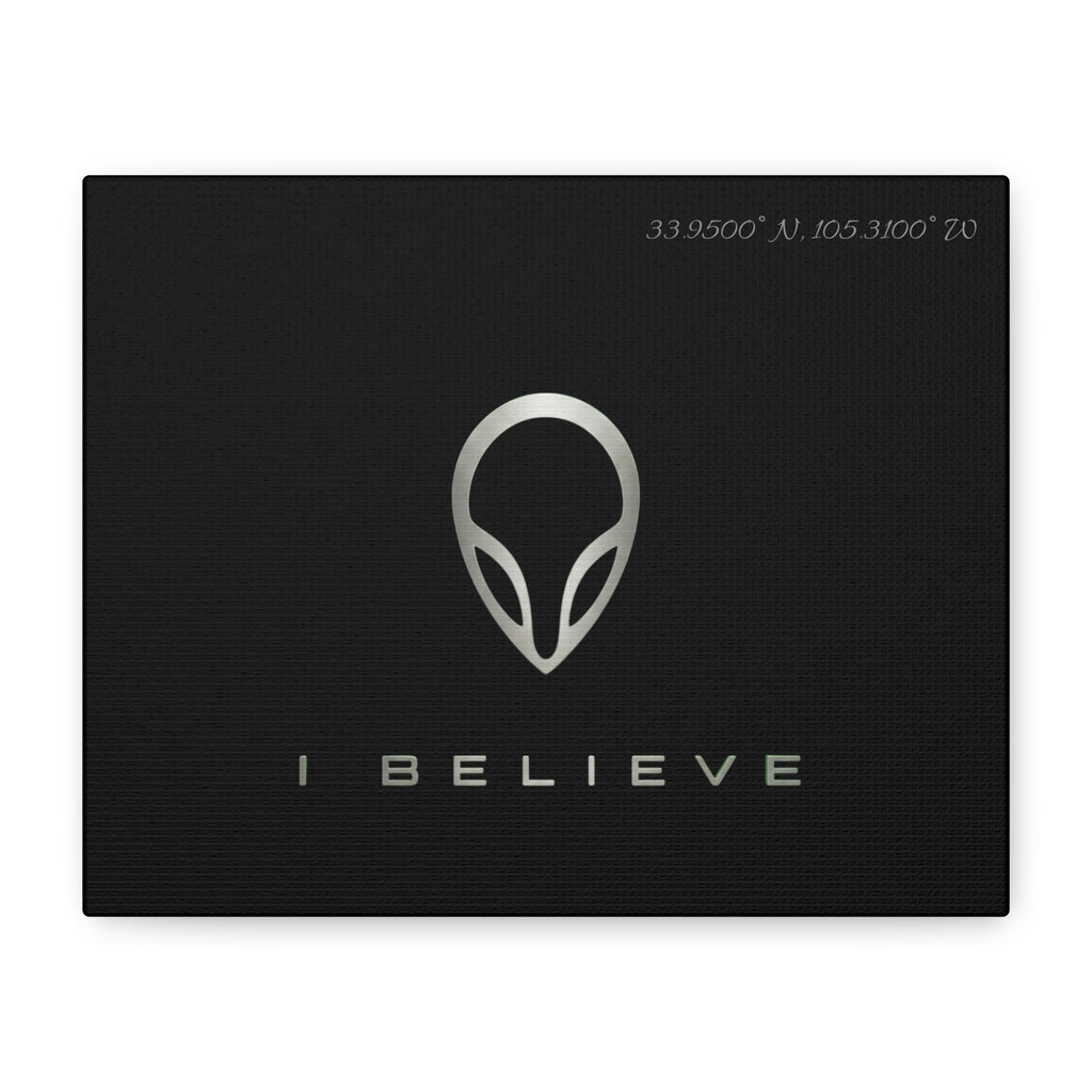 I BELIEVE MATTE BLACK CANVASS PRINT