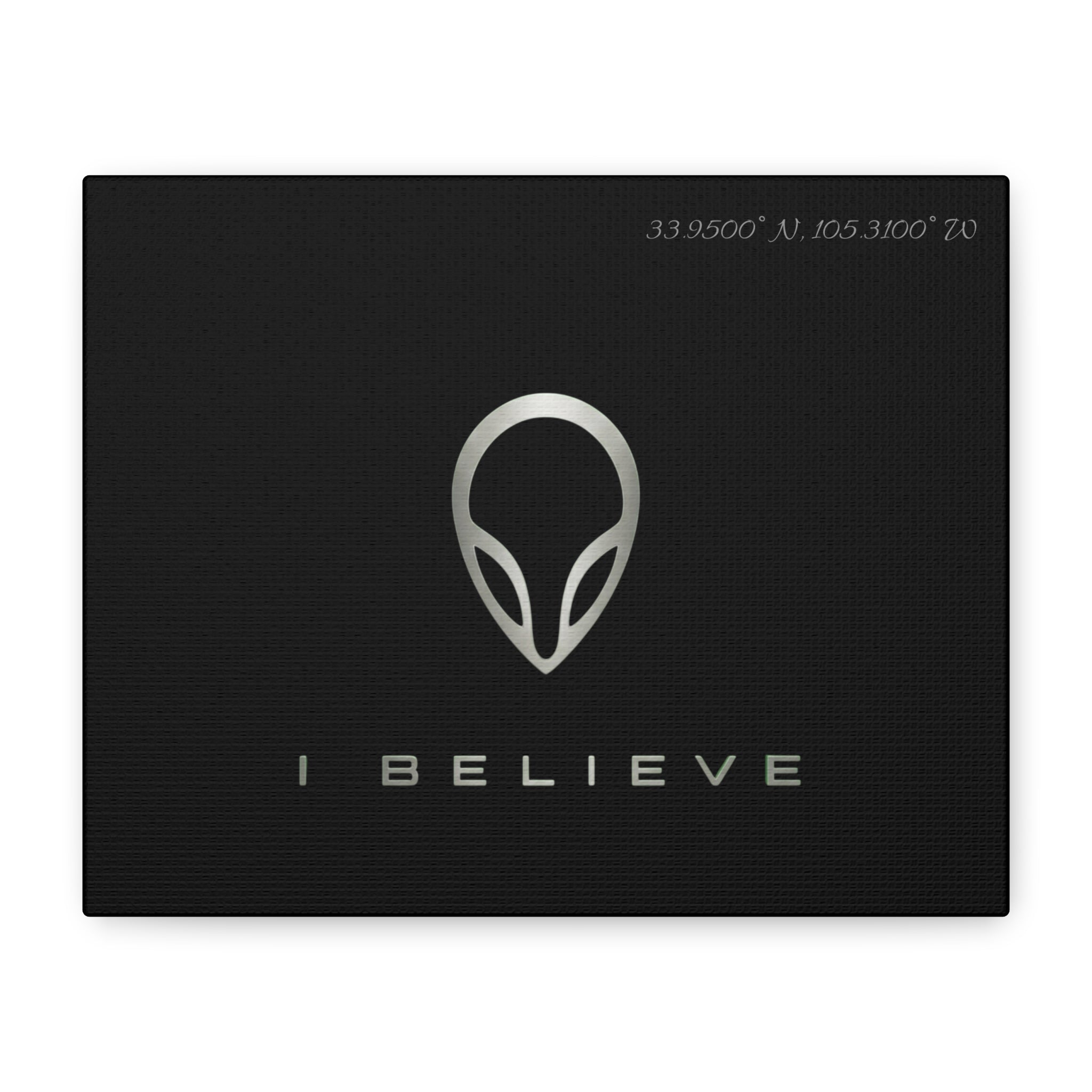 I BELIEVE MATTE BLACK CANVASS PRINT